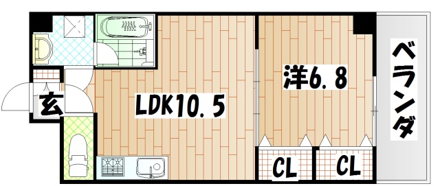 下関市上新地町のマンションの間取り