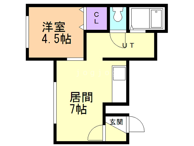 札幌市白石区東札幌三条のマンションの間取り