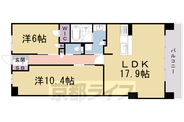 ローレルコート京都太秦天神川の間取り