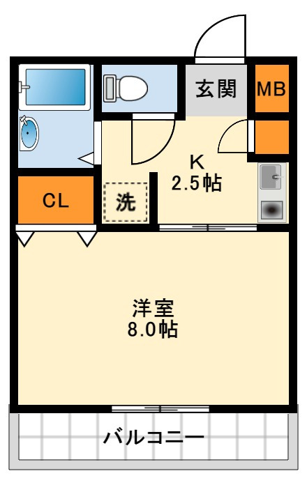 藤井寺市藤井寺のマンションの間取り