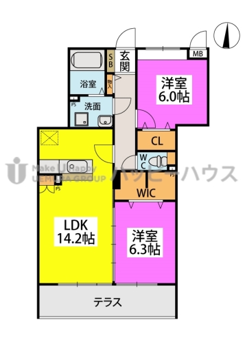 アミューザン鳥栖宿町の間取り