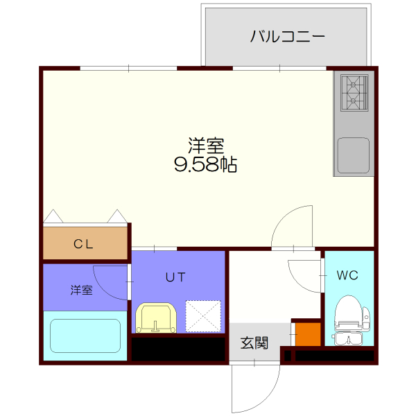 札幌市厚別区大谷地東のマンションの間取り