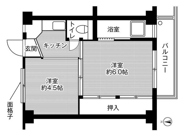 ビレッジハウス川内1号棟の間取り