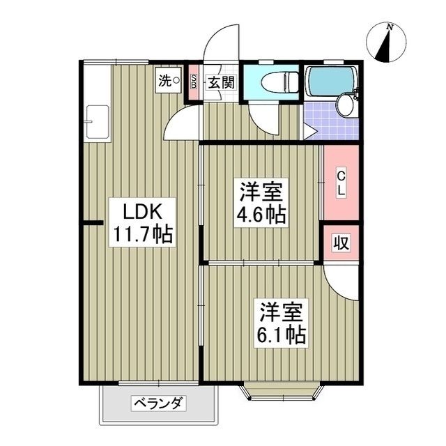 エメラルドハイツの間取り写真
