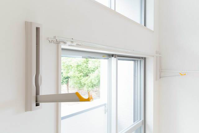 洗面設備　室内物干し