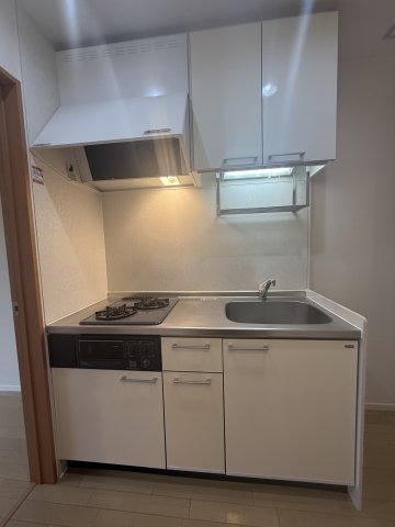 キッチン　２口ガスコンロのシステムキッチン