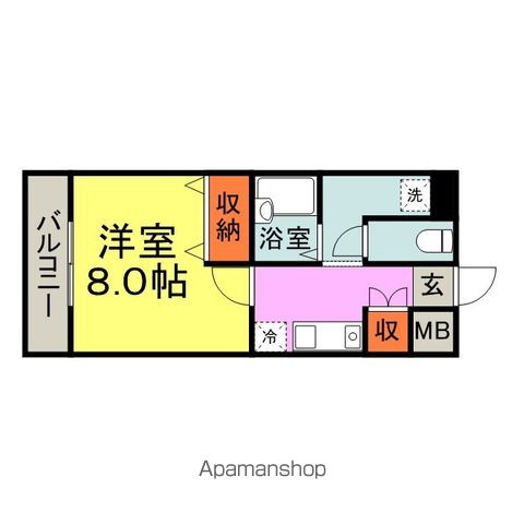 西鉄天神大牟田線 大保駅 徒歩5分 8階建 築31年の間取り写真
