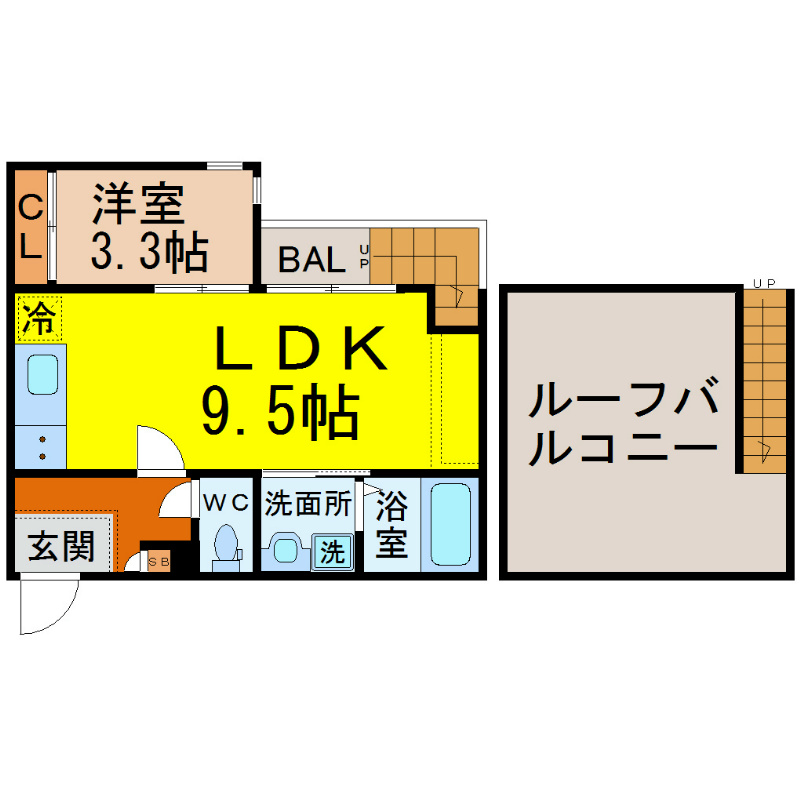 GRANDTIC平安通の間取り写真