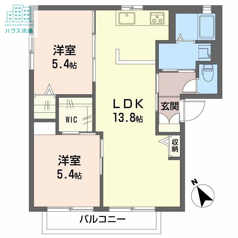 長崎電軌蛍茶屋支線 蛍茶屋駅 バス乗車時間：18分 最寄りバス停で下車 徒歩4分 2階建 築28年の間取り写真