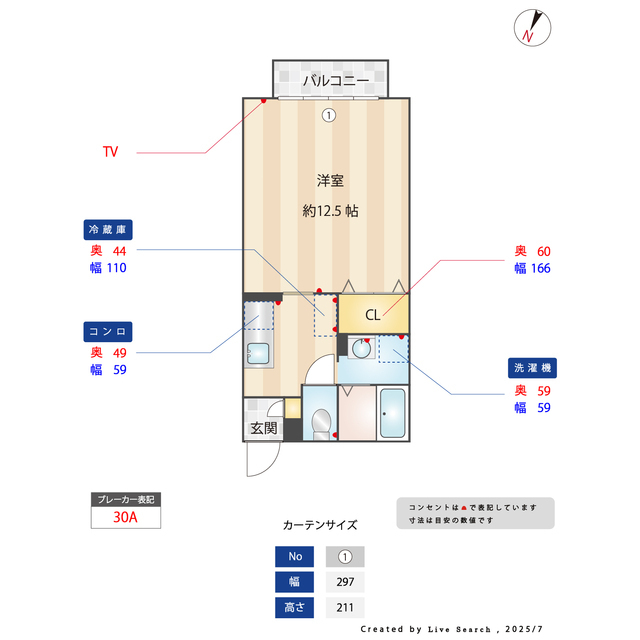 リースランド富士見Iの間取り写真