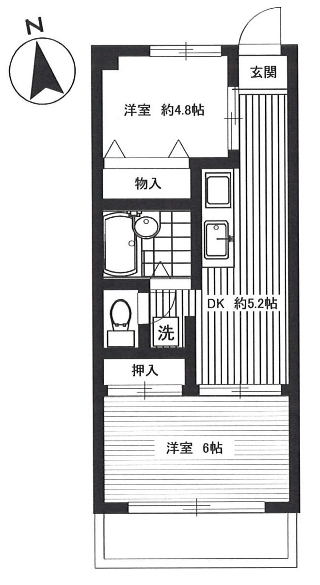 都営三田線 水道橋駅 徒歩4分 12階建 築43年の間取り写真