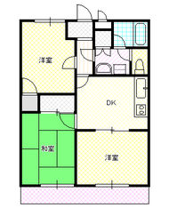 姫路市林田町六九谷のアパートの間取り