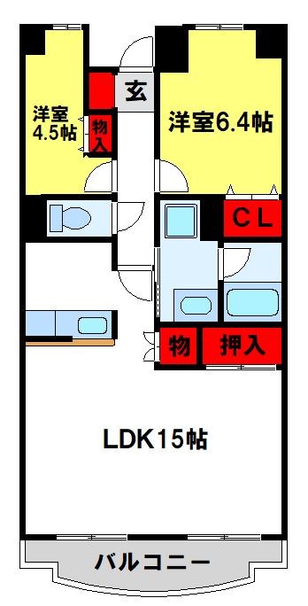 コンダクトレジデンス鳥栖の間取り