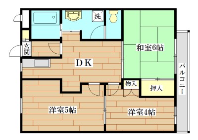 エルベコート高槻の間取り