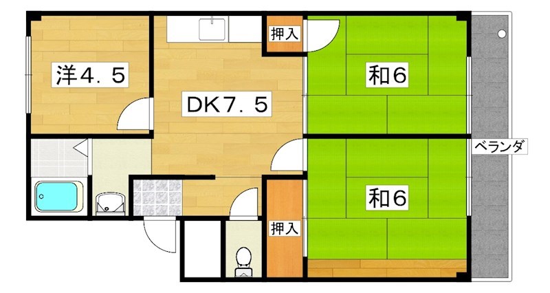 コーポ忠栄の間取り