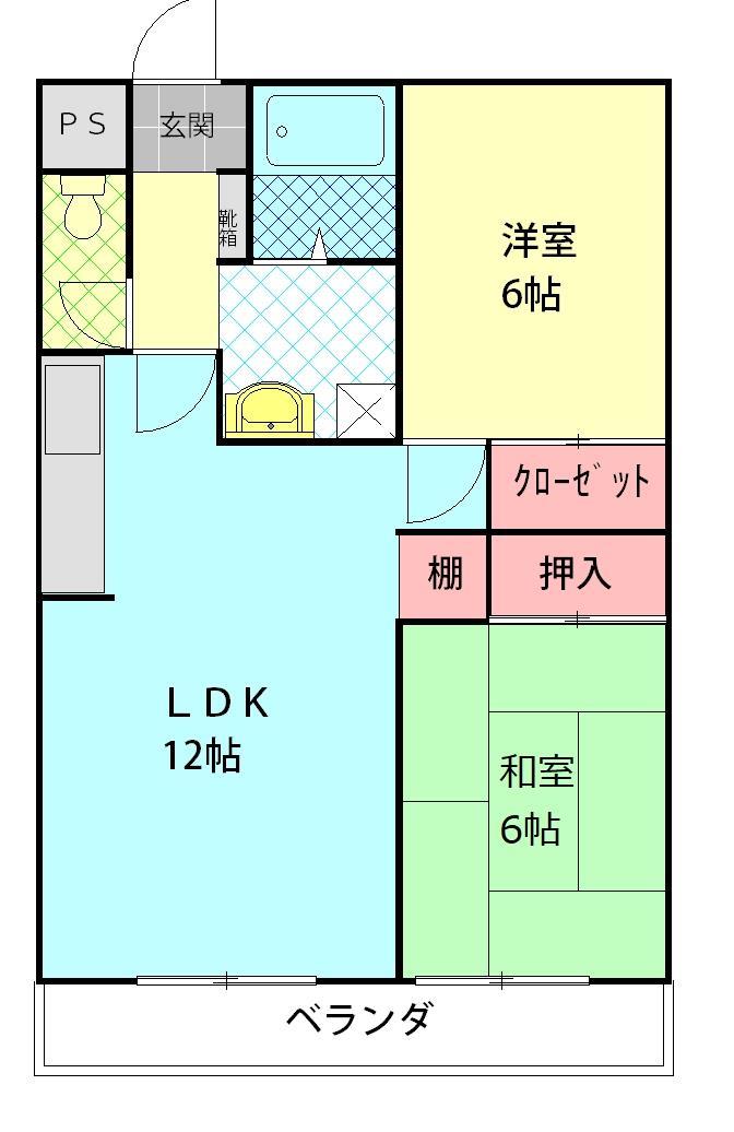 ハイツ岡の間取り