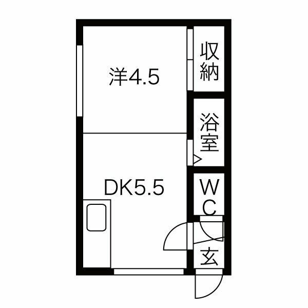 北海道札幌市厚別区厚別南２（アパート）の賃貸物件の間取り