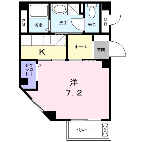 京都市西京区上桂前田町のマンションの間取り