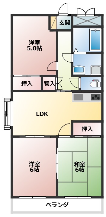 マンション名倉の間取り