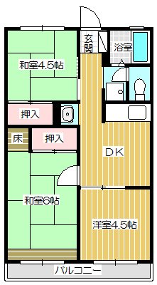 アーバン和田山　Cの間取り