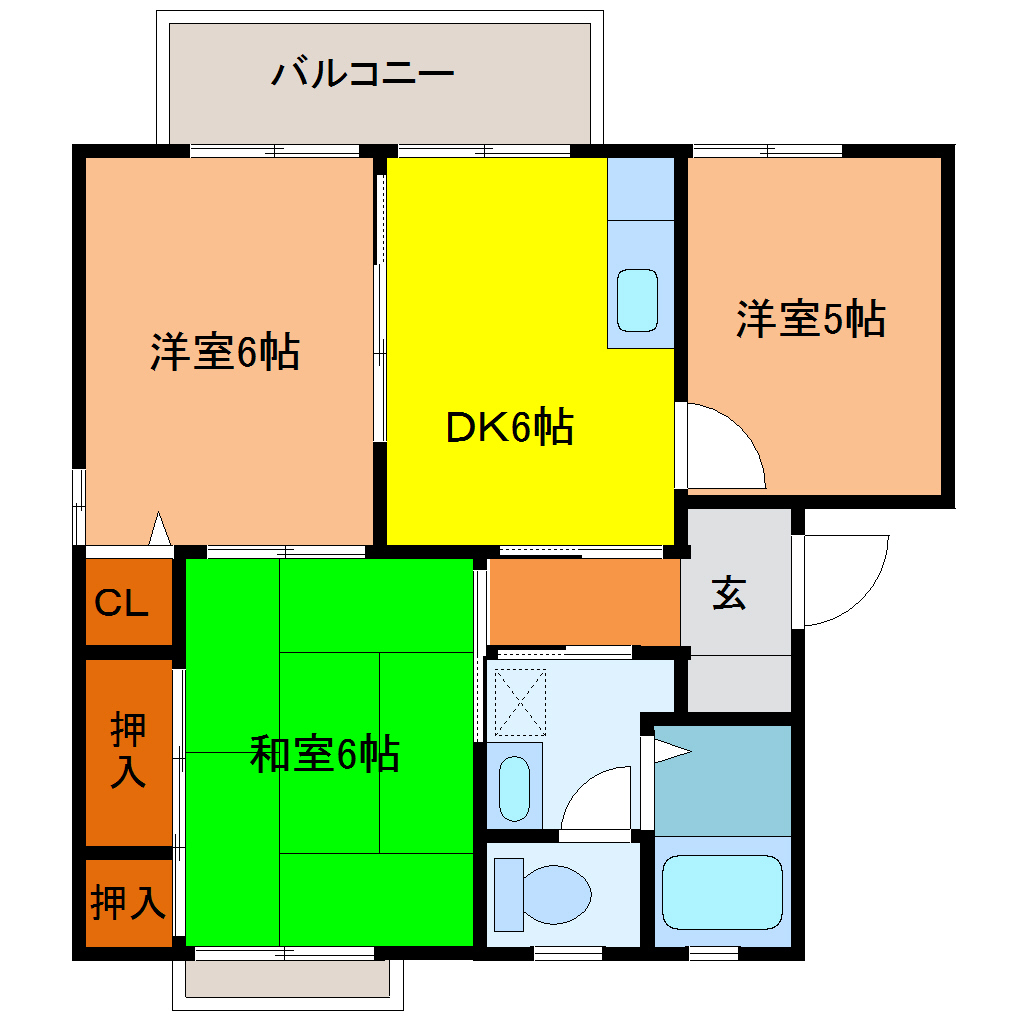 ディアス一葉　B棟の間取り