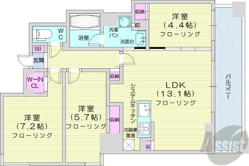 ラ・クラッセ札幌ステーションリネアの間取り