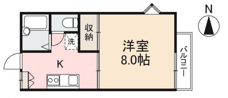 高松市高松町のアパートの間取り