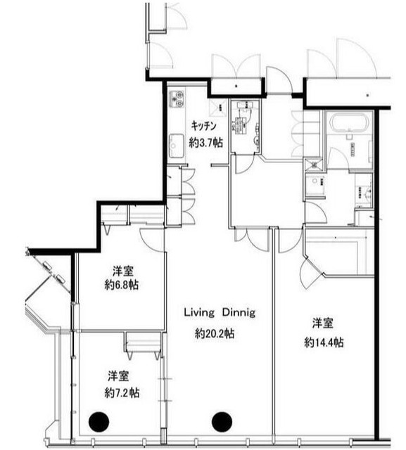 浜松町スクエア　studioの間取り