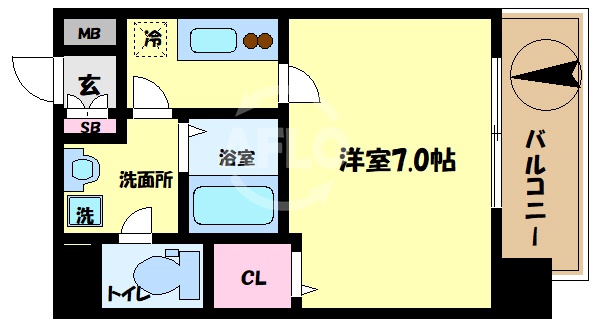 フォーリアライズ大正ソーレの間取り