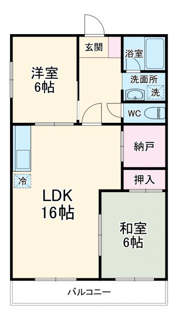 寺井マンション錦の間取り