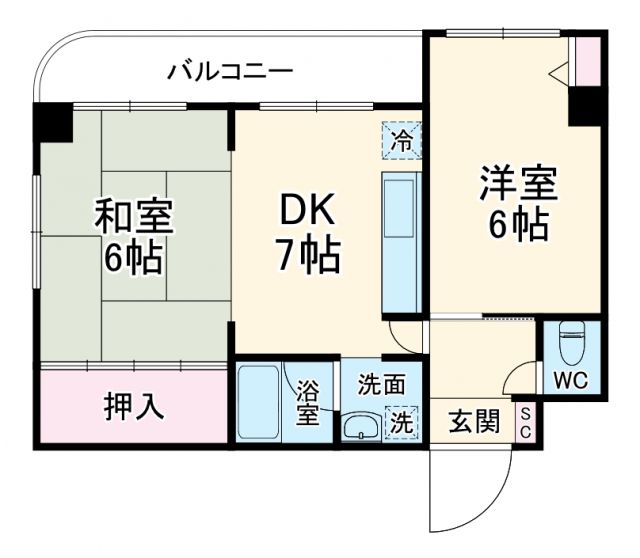 名古屋市南区三条のマンションの間取り