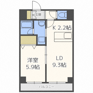 【エステラ北5条館の間取り】