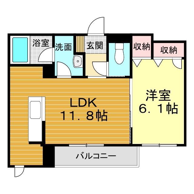 山口市小郡下郷のマンションの間取り