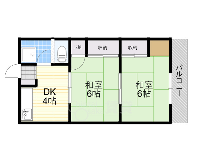 津賀マンションの間取り