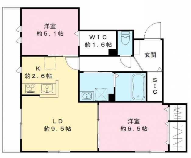 【大田区西六郷のアパートの間取り】