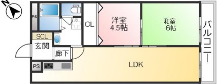 明石市和坂のマンションの間取り