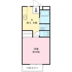 メールハイツAの間取り写真