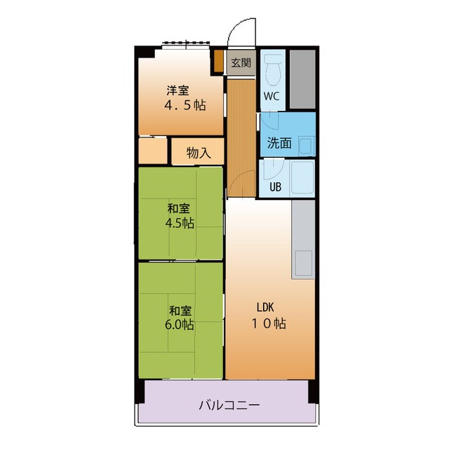 美濃加茂市太田町のマンションの間取り