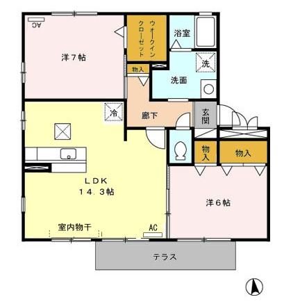 ヴェルジェ　Ａの間取り