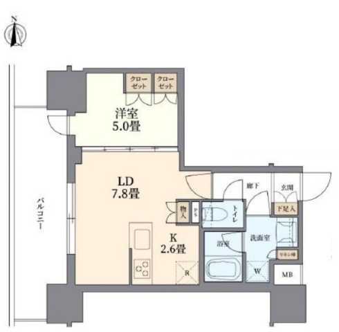 台東区西浅草のマンションの間取り