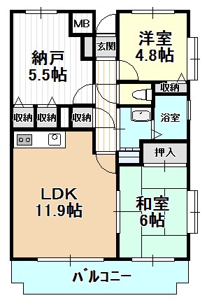 サンセール菊の間取り