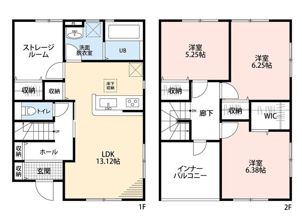 北葛飾郡杉戸町内田のアパートの間取り