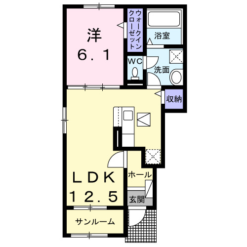 【由利本荘市石脇のアパートの間取り】