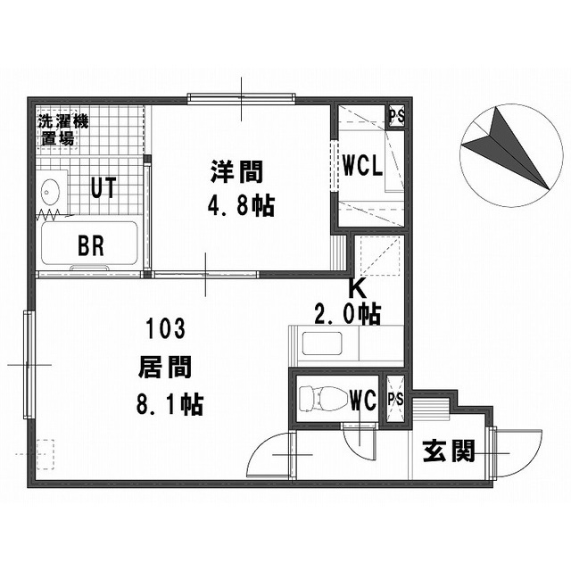 ルミエール東札幌Ｂの間取り