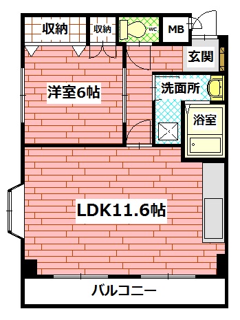 【広島市安佐南区伴東のアパートの間取り】