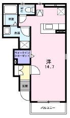 神戸市西区北別府のアパートの間取り