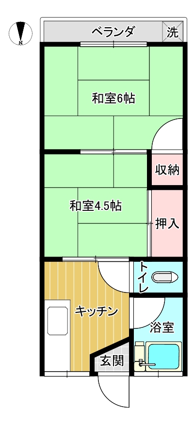 江戸川区平井のアパートの間取り