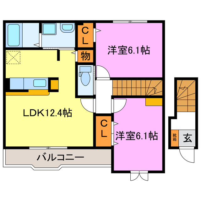 ウッドベース古城の間取り