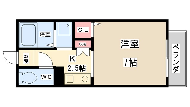 川西市下加茂のアパートの間取り