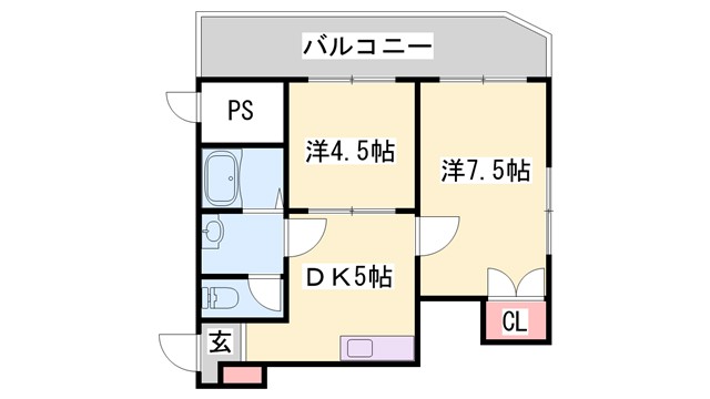 シマヤハイツの間取り